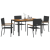 Set de dining pentru grădină  cu 5 piese Poliratan negru GartenMobel Dekor