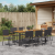 Set de dining pentru grădină cu 9 piese din poliratan negru GartenMobel Dekor