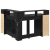Birou Stejar negru 130x130x91 cm Lemn prelucrat GartenMobel Dekor