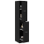 Dulap de Apothecary Negru de Stejar 30x41x174.5 cm din Lemn Stratificat GartenMobel Dekor
