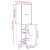 Cabinet apotecar din lemn negru 40x41x144.5 cm GartenMobel Dekor