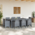 Set dining grădină 9 piese gri deschis ratan sintetic GartenMobel Dekor