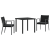 Set de dining pentru grădină cu perne, negre, poliratan GartenMobel Dekor