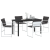 Set de dining pentru grădină 5 piese cu perne Alb Textilenă și Oțel GartenMobel Dekor
