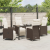 5 piese set de dining de grădină cu perne maro Poliratan GartenMobel Dekor