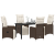 5 piese set de dining de grădină cu perne maro Poliratan GartenMobel Dekor