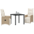 Set de dining de grădină 3 piese cu perne bej poliratan GartenMobel Dekor