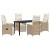 Set de Masă Grădină 5 Piese cu Perne Bej Rattan Poli GartenMobel Dekor