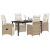 Set de dining pentru grădină 5 piese cu perne Bej Poliratan GartenMobel Dekor