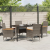 Set de Dining pentru Grădină cu 5 Piese și Perne Ratan Gri GartenMobel Dekor