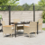 Set de dining grădină cu 5 piese și perne bej din ratan poli GartenMobel Dekor