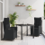 Set de 3 Piese pentru Dining în Grădină cu Perne Negru Ratan Polimer GartenMobel Dekor