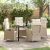 Set de dining pentru grădină 5 piese cu perne Bej Poliratan GartenMobel Dekor