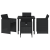 Set de dining pentru grădină 5 piese cu perne Rattan Poli negru GartenMobel Dekor