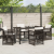 Set de dining pentru grădină cu 5 piese și perne Maro Ratan Poli GartenMobel Dekor