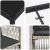 Set de masă de grădină  cu 5 piese și perne gri deschis din ratan polimerizat, Masă de grădină  neagră 160x80x73 cm cu sticlă securizată GartenMobel Dekor