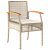 Set de dining pe 5 piese cu perne din rattan bej GartenMobel Dekor