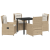 Set mese grădină 5 piese Bej Poliratan GartenMobel Dekor