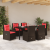 Set masa de grădină 7 piese Maro Rattan Sintetic GartenMobel Dekor