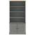 Bibliotecă „VIGO”, gri, 85x35x170 cm, lemn masiv de pin GartenMobel Dekor