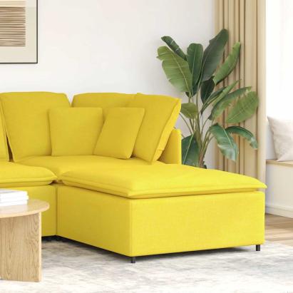 Taburet modular pentru canapea, galben deschis, 100x100x48 cm GartenMobel Dekor