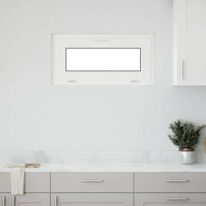 Fereastră de subsol „RISOR” 80x40 cm înclinat 3 geam alb GartenMobel Dekor