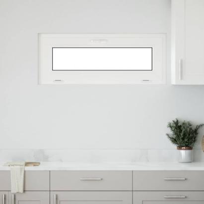 Fereastră de subsol „RISOR” 110x40 cm înclinat 3 geam alb GartenMobel Dekor