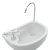 Masă de Camping  corp gri+capac alb+gri stylish GartenMobel Dekor