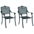 Set scaune de grădină, 2 buc., verde, aluminiu turnat GartenMobel Dekor