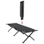 Pat pliabil pentru soare cu rucsac negru din material Oxford 600D GartenMobel Dekor