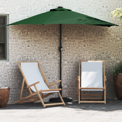 Umbrela de Grădină Half cu Pol de Aluminiu Verde 294 cm GartenMobel Dekor