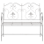 Bancă Alb Metal 104 x 54 x 93 cm Durabilă Bancă de exterior GartenMobel Dekor