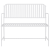 Bancă Alb Metal 103.5 x 51.5 x 90 cm Durabil Bancă de exterior GartenMobel Dekor