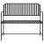 Bancă de exterior Neagră Metal Standard Durabilă GartenMobel Dekor