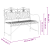 Bancă Alb Metal 103.5 x 59 x 89 cm Super durabilă GartenMobel Dekor