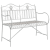Bancă Alb Metal 103.5 x 59 x 89 cm Super durabilă GartenMobel Dekor