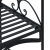 Bancă neagră de exterior Negru Metal Mare Detalii decorative GartenMobel Dekor