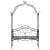 Bancă neagră de exterior Negru Metal Mare Detalii decorative GartenMobel Dekor