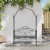 Bancă neagră de exterior Negru Metal Mare Detalii decorative GartenMobel Dekor