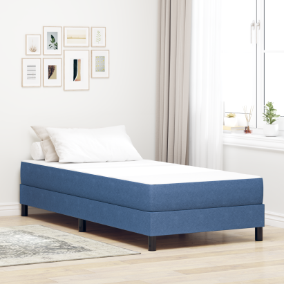 Saltea cu arcuri Pocket  Albastră Medie 90x190x20 cm Textil GartenMobel Dekor