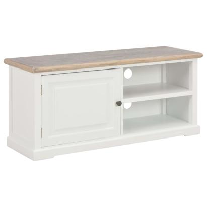 Comodă TV, alb, 90x30x40 cm, lemn GartenMobel Dekor