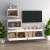 Comode TV, alb, 4 buc., lemn masiv de pin GartenMobel Dekor