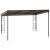 Pavilion montat de perete, gri taupe, 4 x 3 x 2,5 m GartenMobel Dekor