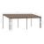 Pavilion montat de perete, gri taupe, 6 x 3 x 2,5 m GartenMobel Dekor