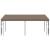 Pavilion montat de perete, gri taupe, 6 x 3 x 2,5 m GartenMobel Dekor