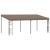 Pavilion montat de perete, gri taupe, 6 x 3 x 2,5 m GartenMobel Dekor