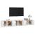 Dulapuri TV montate pe perete, 3 buc., alb, 80x34,5x40 cm GartenMobel Dekor