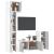 Set dulap TV, 5 piese, alb, lemn prelucrat GartenMobel Dekor