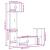 Set dulap TV, 5 piese, alb, lemn prelucrat GartenMobel Dekor