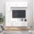Set dulap TV, 7 piese, alb, lemn prelucrat GartenMobel Dekor